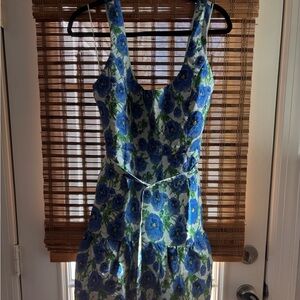Boutique Floral Blue and Green Dress size XL